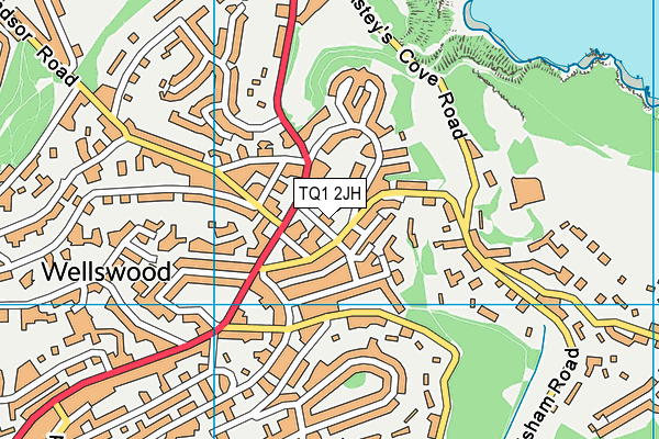 TQ1 2JH map - OS VectorMap District (Ordnance Survey)