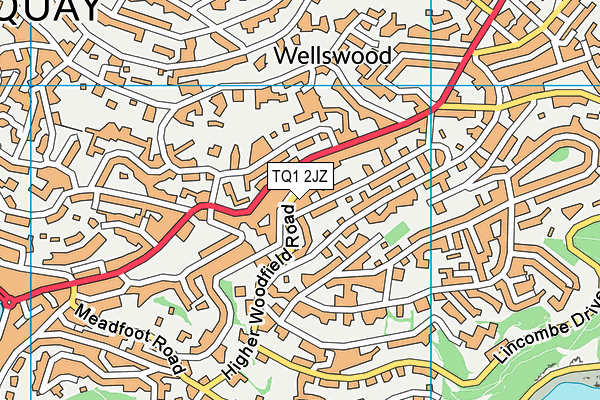 TQ1 2JZ map - OS VectorMap District (Ordnance Survey)