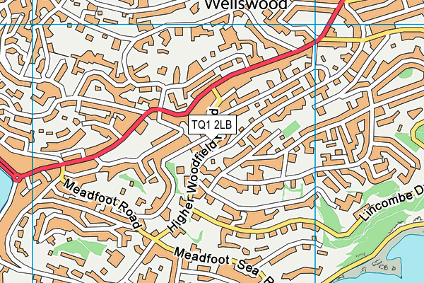 TQ1 2LB map - OS VectorMap District (Ordnance Survey)