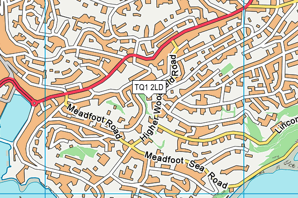 TQ1 2LD map - OS VectorMap District (Ordnance Survey)