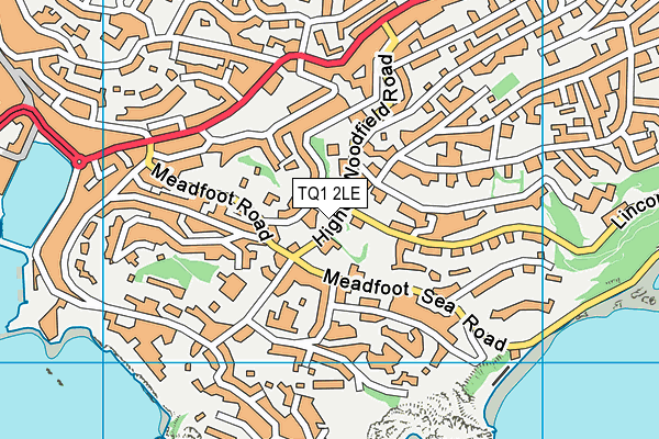 TQ1 2LE map - OS VectorMap District (Ordnance Survey)