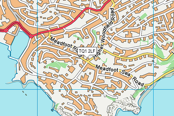 TQ1 2LF map - OS VectorMap District (Ordnance Survey)