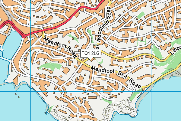 TQ1 2LG map - OS VectorMap District (Ordnance Survey)