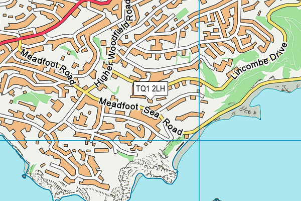 TQ1 2LH map - OS VectorMap District (Ordnance Survey)