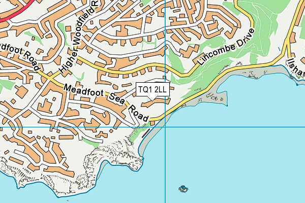 Hesketh Health Club map (TQ1 2LL) - OS VectorMap District (Ordnance Survey)