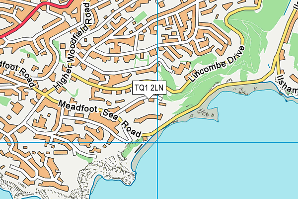 TQ1 2LN map - OS VectorMap District (Ordnance Survey)