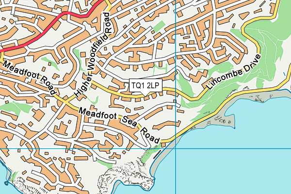 TQ1 2LP map - OS VectorMap District (Ordnance Survey)