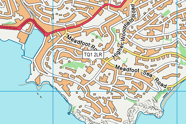 TQ1 2LR map - OS VectorMap District (Ordnance Survey)