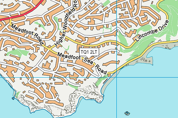 TQ1 2LT map - OS VectorMap District (Ordnance Survey)