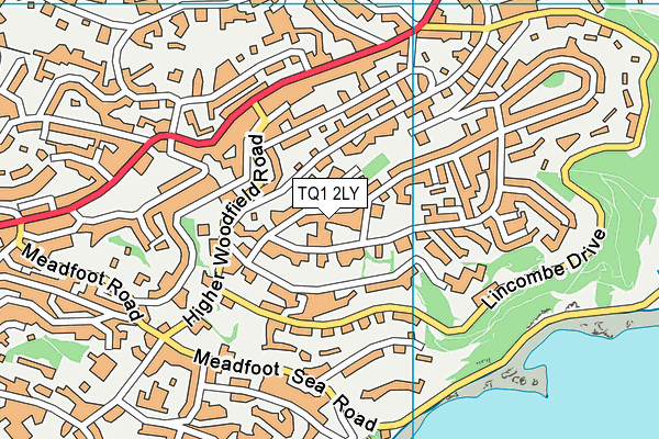 TQ1 2LY map - OS VectorMap District (Ordnance Survey)