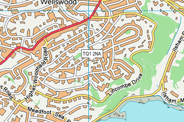 TQ1 2NA map - OS VectorMap District (Ordnance Survey)