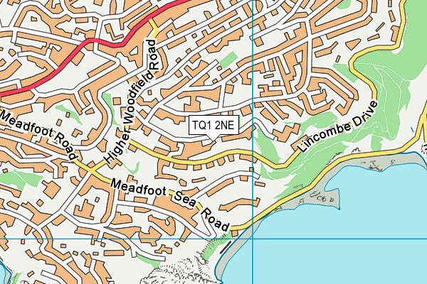 TQ1 2NE map - OS VectorMap District (Ordnance Survey)