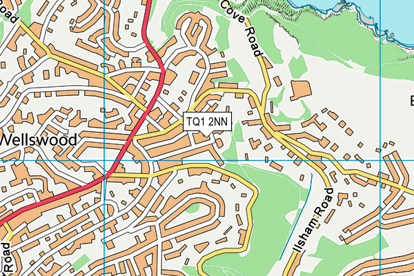 TQ1 2NN map - OS VectorMap District (Ordnance Survey)