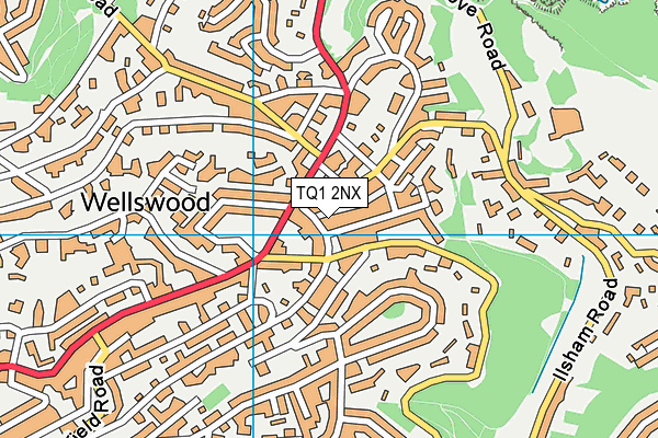 TQ1 2NX map - OS VectorMap District (Ordnance Survey)