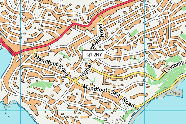 TQ1 2NY map - OS VectorMap District (Ordnance Survey)