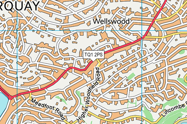 TQ1 2PS map - OS VectorMap District (Ordnance Survey)