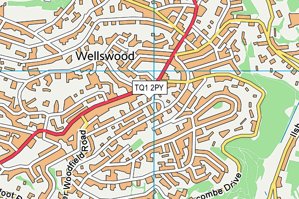 TQ1 2PY map - OS VectorMap District (Ordnance Survey)