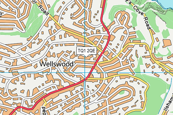 TQ1 2QE map - OS VectorMap District (Ordnance Survey)