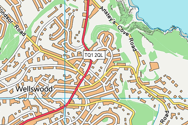TQ1 2QL map - OS VectorMap District (Ordnance Survey)