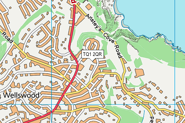 TQ1 2QR map - OS VectorMap District (Ordnance Survey)