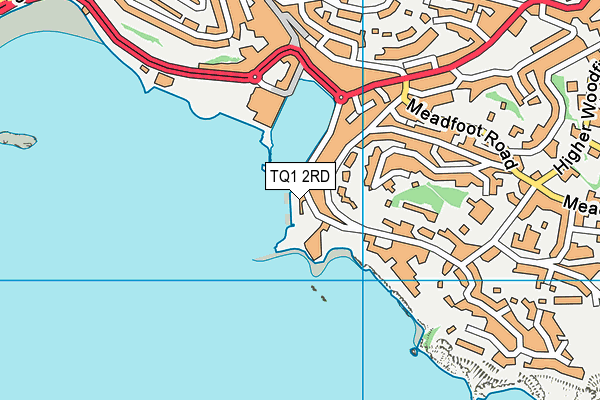 TQ1 2RD map - OS VectorMap District (Ordnance Survey)