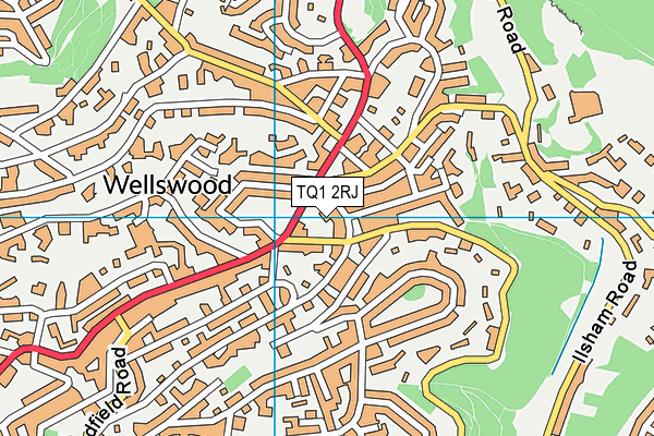 TQ1 2RJ map - OS VectorMap District (Ordnance Survey)