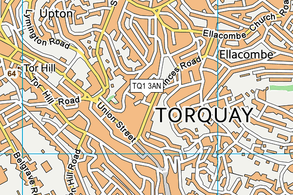 TQ1 3AN map - OS VectorMap District (Ordnance Survey)
