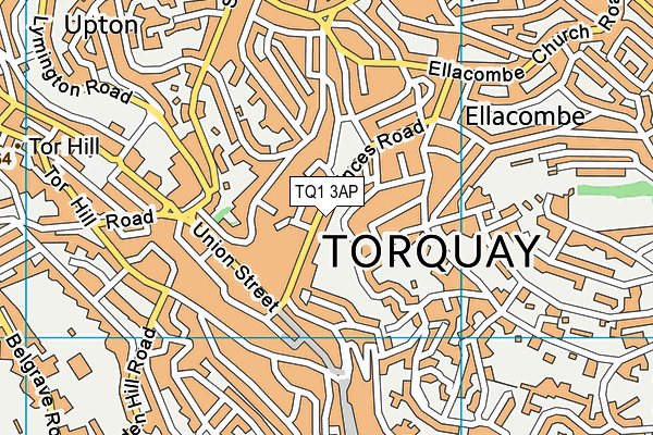 TQ1 3AP map - OS VectorMap District (Ordnance Survey)