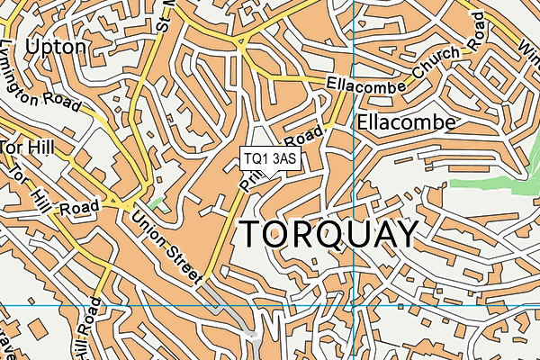TQ1 3AS map - OS VectorMap District (Ordnance Survey)