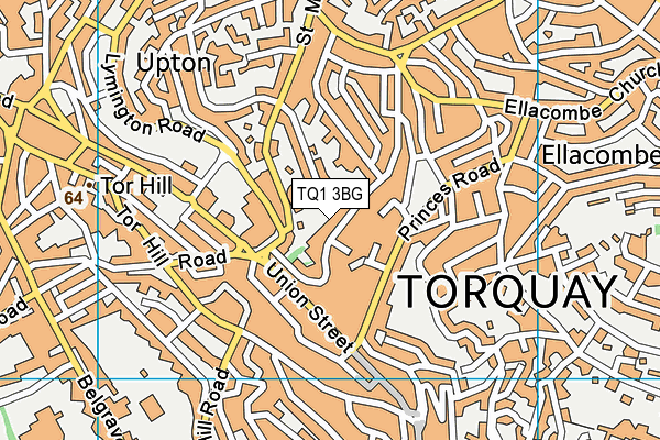 TQ1 3BG map - OS VectorMap District (Ordnance Survey)