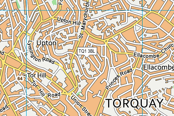 TQ1 3BL map - OS VectorMap District (Ordnance Survey)