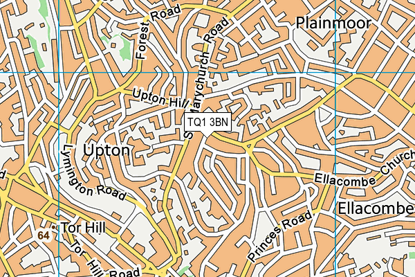 TQ1 3BN map - OS VectorMap District (Ordnance Survey)