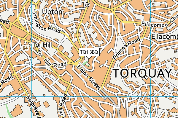 TQ1 3BQ map - OS VectorMap District (Ordnance Survey)