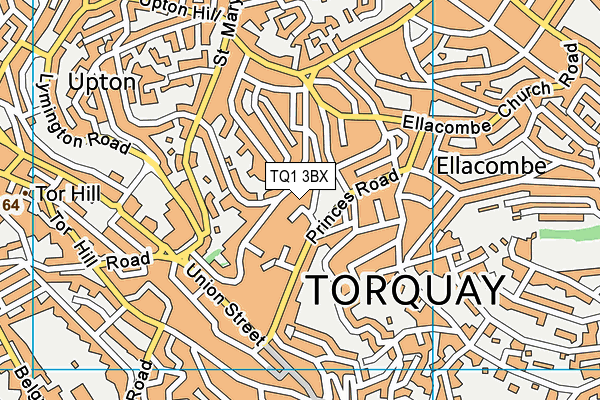 TQ1 3BX map - OS VectorMap District (Ordnance Survey)