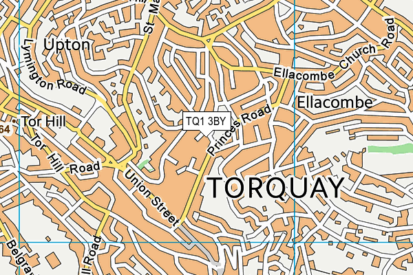 TQ1 3BY map - OS VectorMap District (Ordnance Survey)