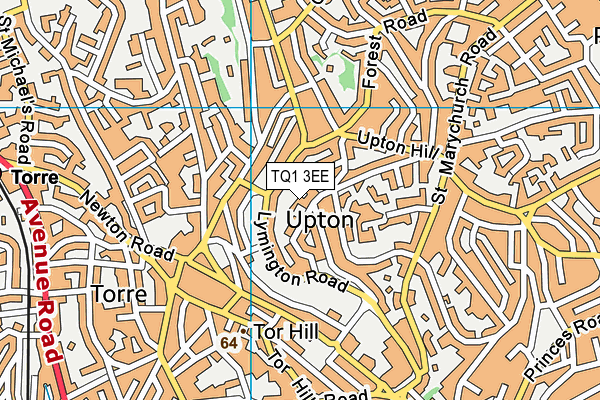 TQ1 3EE map - OS VectorMap District (Ordnance Survey)