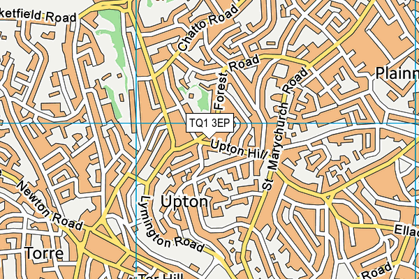TQ1 3EP map - OS VectorMap District (Ordnance Survey)