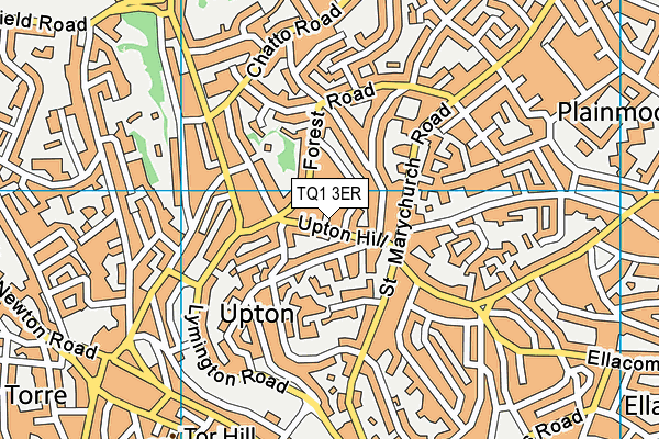 TQ1 3ER map - OS VectorMap District (Ordnance Survey)