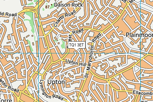 TQ1 3ET map - OS VectorMap District (Ordnance Survey)