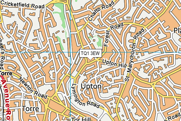 TQ1 3EW map - OS VectorMap District (Ordnance Survey)