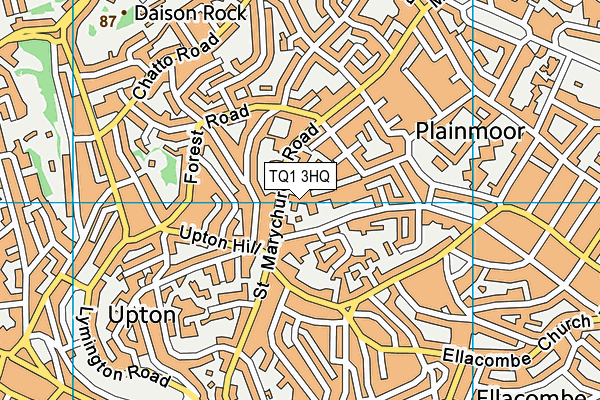 TQ1 3HQ map - OS VectorMap District (Ordnance Survey)