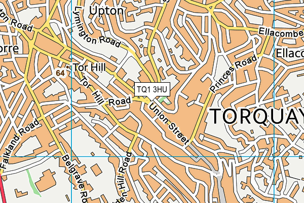 TQ1 3HU map - OS VectorMap District (Ordnance Survey)