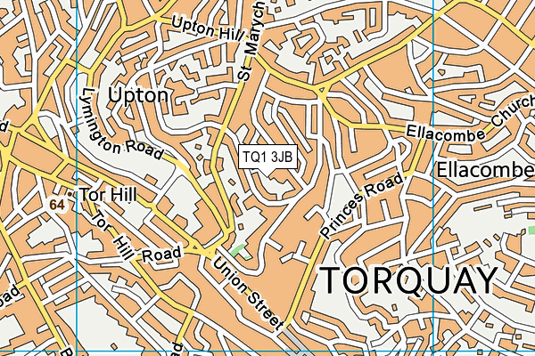 TQ1 3JB map - OS VectorMap District (Ordnance Survey)