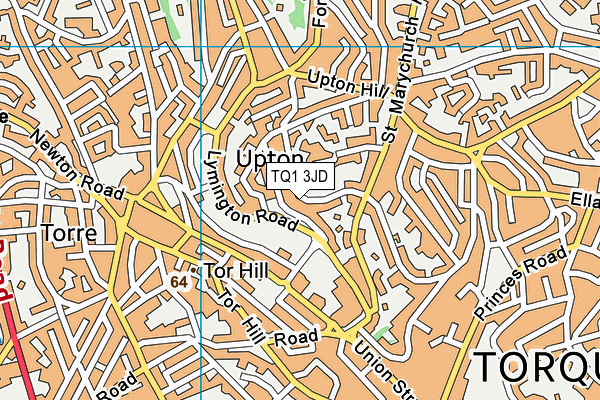 TQ1 3JD map - OS VectorMap District (Ordnance Survey)
