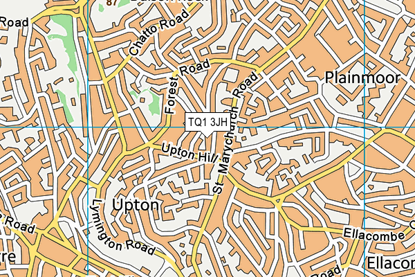 TQ1 3JH map - OS VectorMap District (Ordnance Survey)