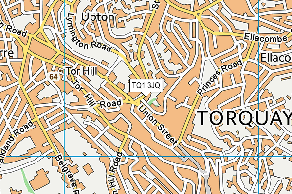 TQ1 3JQ map - OS VectorMap District (Ordnance Survey)