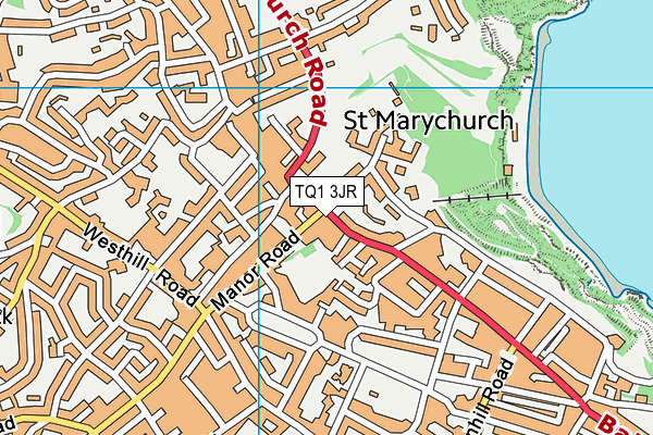 TQ1 3JR map - OS VectorMap District (Ordnance Survey)