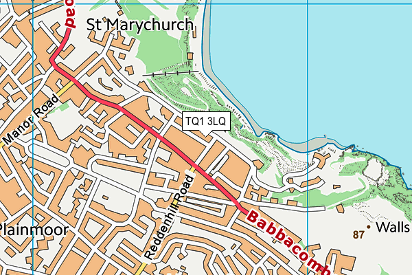 TQ1 3LQ map - OS VectorMap District (Ordnance Survey)