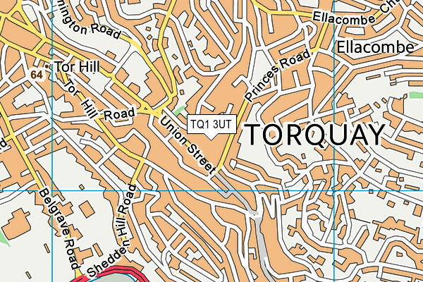 TQ1 3UT map - OS VectorMap District (Ordnance Survey)