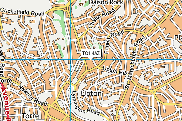 Upton St James CofE Primary School map (TQ1 4AZ) - OS VectorMap District (Ordnance Survey)